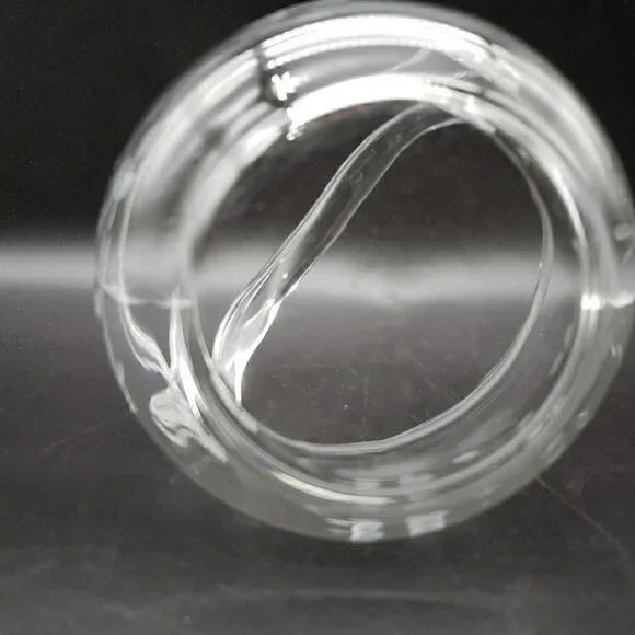 Princess House #685 Heritage Crystal Handled Basket 5" Clear Blown Glass VTG - Picture 6 of 11